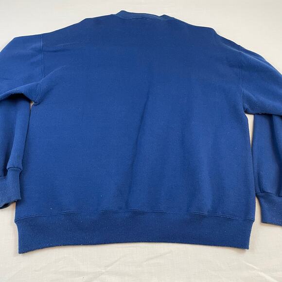 VTG 90s Eastern Illinois University MOM Sweatshirt size L Blue Pullover - Picture 3 of 9
